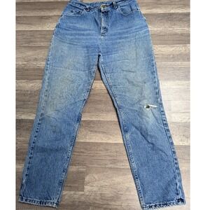 VTG Distressed Lee High Waisted Denim Mom‎ Jeans Blue Size 10 M